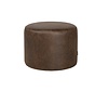 Hocker Kyla Eco-Leder rund braun