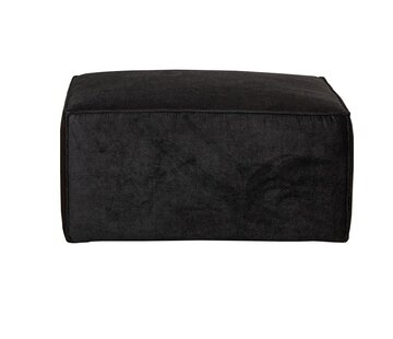 Bronx71 Stoff Hocker Memphis rechteckig schwarz