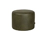 Hocker Kyla Eco-Leder rund olivgrün