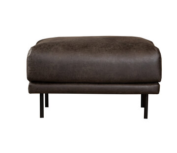 Bronx71 Leder Hocker Denver rechteckig anthrazit