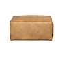 Leder Hocker Memphis rechteckig beige