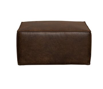 Bronx71 Leder Hocker Memphis rechteckig braun