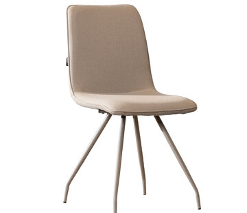 Bronx71 Esszimmerstuhl Paula taupe recycelter Stoff