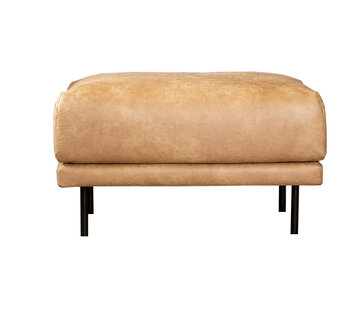 Bronx71 Leder Hocker Denver rechteckig beige