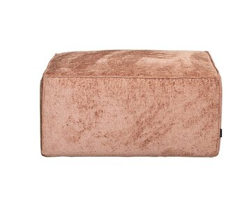 Bronx71 Chenille Hocker Memphis rechteckig pink