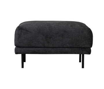 Bronx71 Hocker Denver Stoff rechteckig schwarz