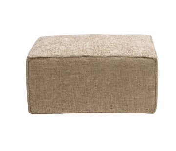 Bronx71 Chenille Hocker Memphis rechteckig taupe