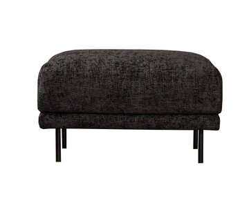 Bronx71 Chenille Hocker Denver rechteckig schwarz