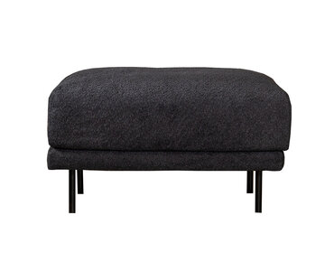 Bronx71 Bouclé Hocker Denver rechteckig schwarz