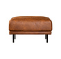 Leder Hocker Denver rechteckig cognac