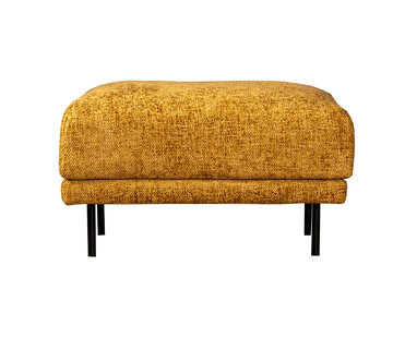 Bronx71 Chenille Hocker Denver rechteckig ockergelb/cognac