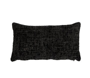 Bronx71 Kissen Feline Chenille Stoff schwarz 25x45 cm