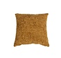 Kissen Feline Chenille Stoff ockergelb/cognac 45x45 cm