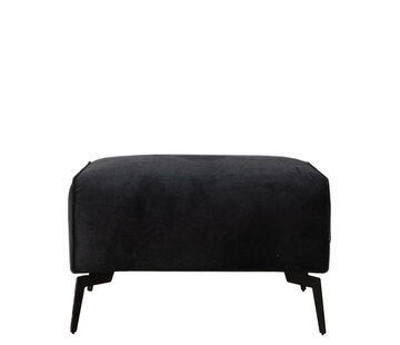 Bronx71 Stoff Hocker Vegas rechteckig schwarz