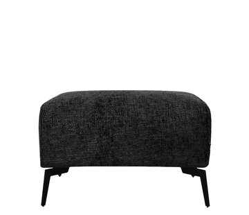 Bronx71 Chenille Hocker Vegas rechteckig schwarz