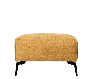 Bronx71 Chenille Hocker Vegas rechteckig ockergelb/cognac