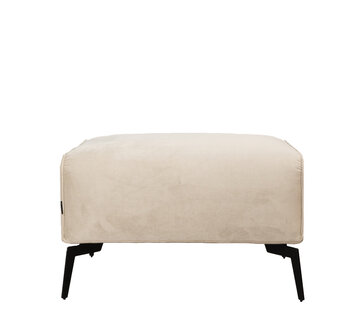 Bronx71 Samt Hocker Vegas rechteckig creme