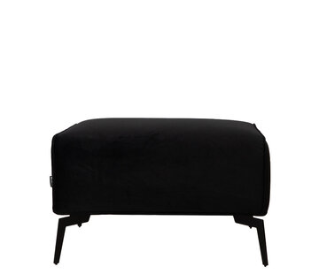 Bronx71 Samt Hocker Vegas rechteckig schwarz