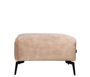 Bronx71 Samt Hocker Vegas rechteckig taupe