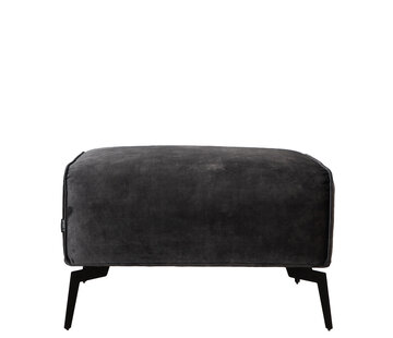 Bronx71 Samt Hocker Vegas rechteckig anthrazit