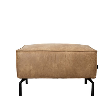 Bronx71 Hocker Kansas Eco-Leder beige