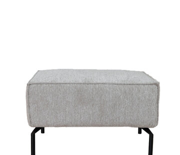 Bronx71 Hocker Kansas Stoff taupe