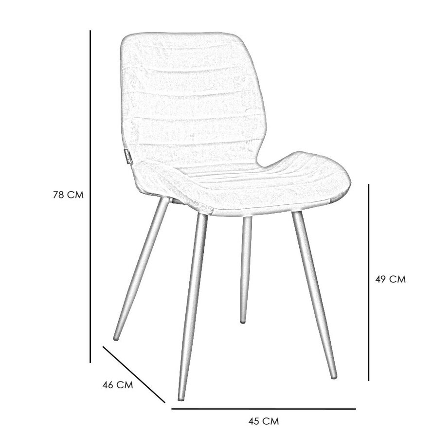 Polsterstuhl Samt Toby taupe