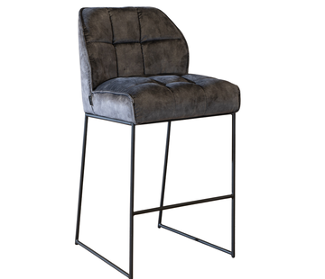 Bronx71 Barhocker Samt Janna anthrazit 82 cm