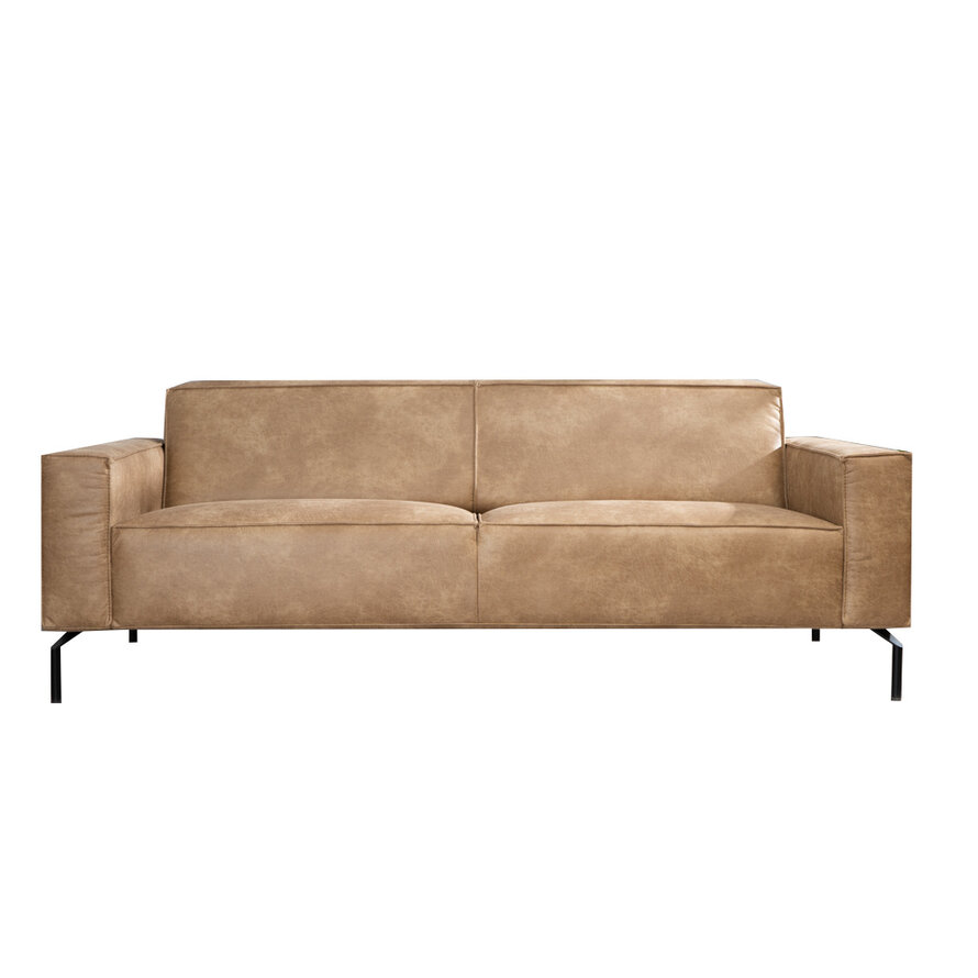 Ledersofa Kansas 3-Sitzer beige