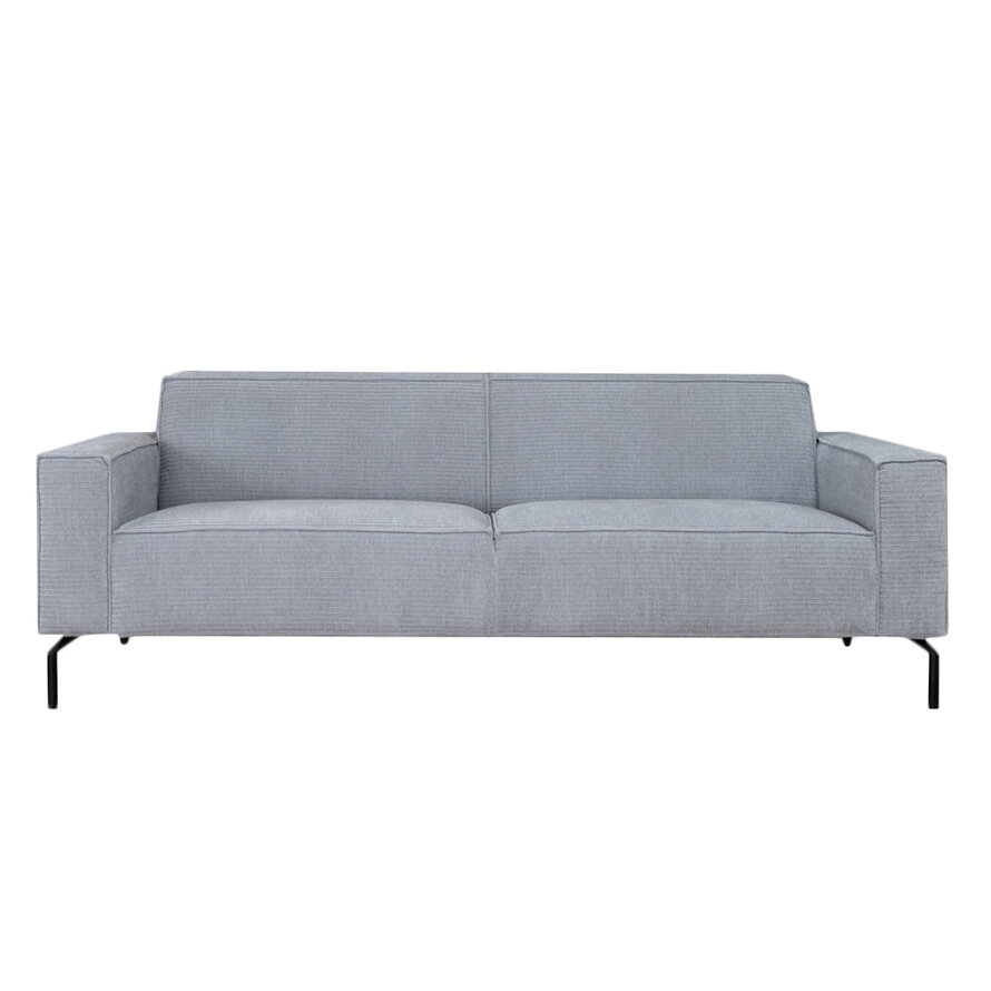 Chenille Sofa Kansas 3-Sitzer hellgrau