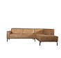 Ecksofa Kansas Leder beige rechts