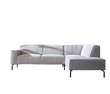 Bronx71 Ecksofa Kansas Chenille hellgrau rechts