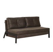 Bronx71 Schlafsofa 2-Sitzer Mikko Eco-Leder anthrazit