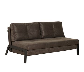 Bronx71 Schlafsofa 2-Sitzer Mikko Eco-Leder anthrazit