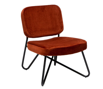 Bronx71 Sessel Samt Julia kupfer