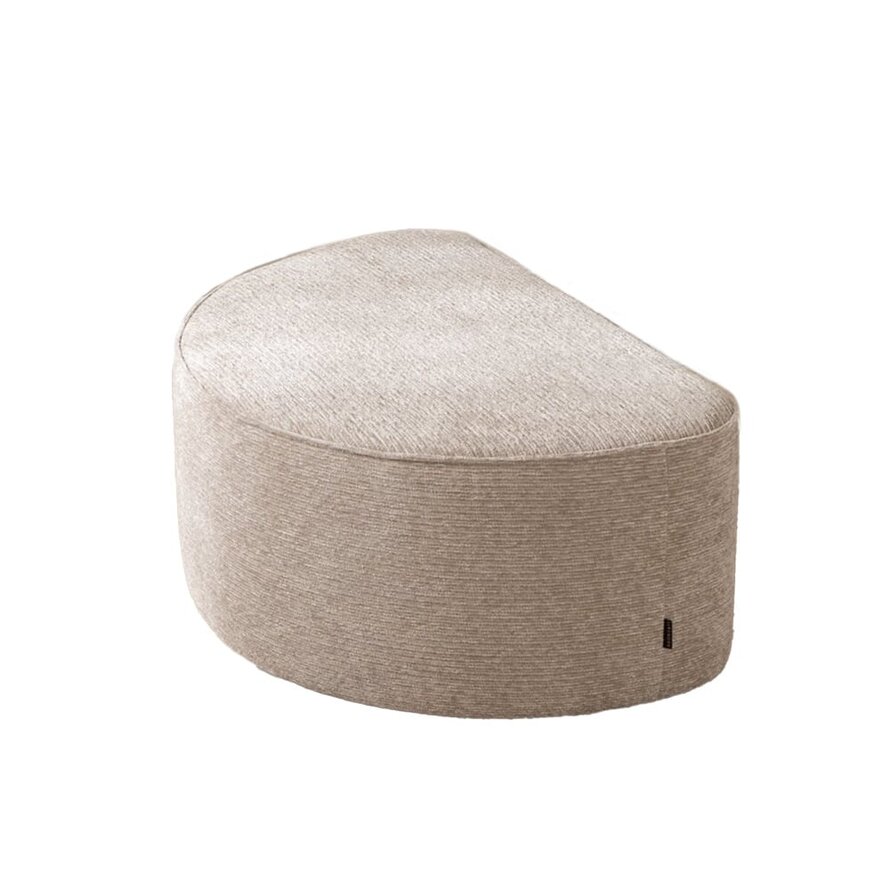 Hocker Mio halbrund Cord taupe