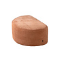 Hocker Neso halbrund melierter Stoff terrakotta