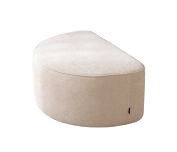 Bronx71 Hocker Lune halbrund Chenille beige