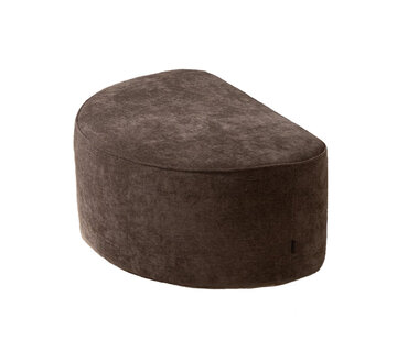 Bronx71 Hocker Lune halbrund Chenille braun