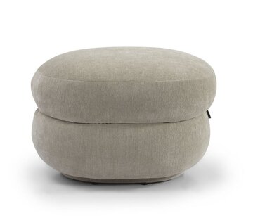Bronx71 Hocker Mia Stoff taupe oval