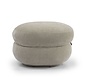 Hocker Mia Stoff taupe oval