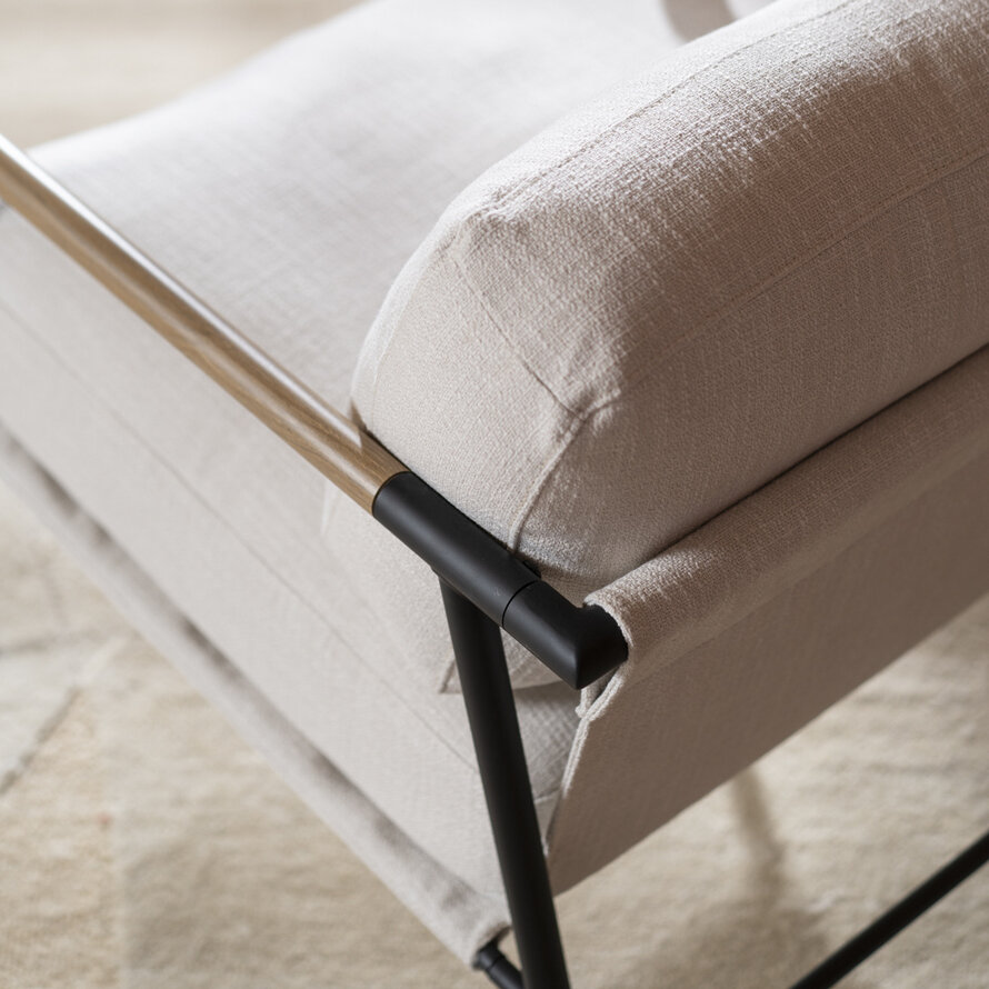 Sessel Jade Leinen off white