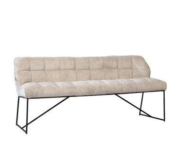 Bronx71 Esszimmerbank Stoff Jelle taupe 185 cm