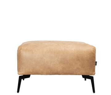 Bronx71 Leder Hocker Vegas rechteckig beige