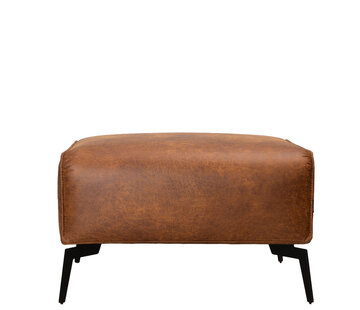 Bronx71 Leder Hocker Vegas rechteckig cognac