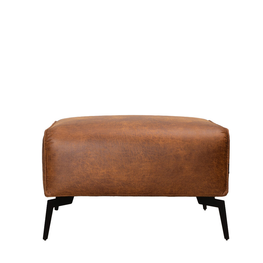 Leder Hocker Vegas rechteckig cognac