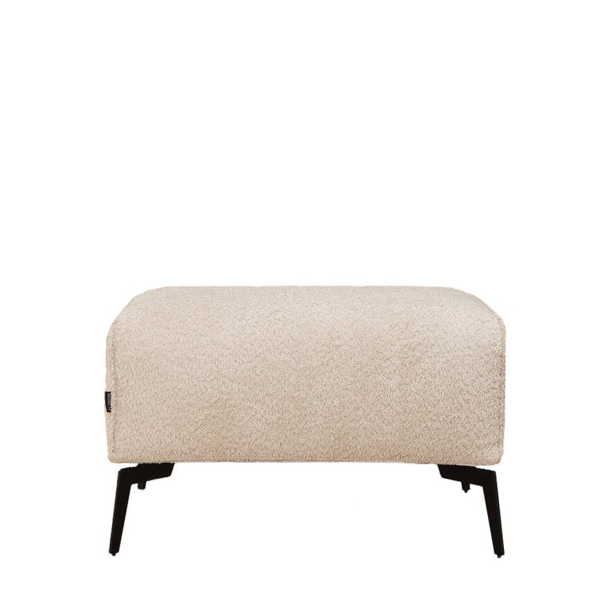 Bouclé Hocker Vegas rechteckig taupe