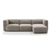 Bronx71 Sofa 3-Sitzer Karla Stoff taupe rechts