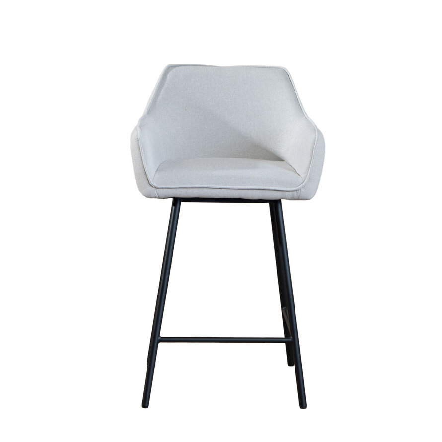 Barhocker Andor recycelter Stoff grau 65 - 78 cm