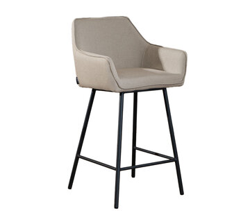 Bronx71 Barhocker Andor recycelter Stoff taupe 65 - 78 cm